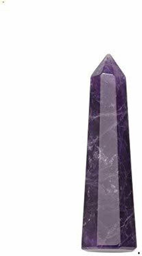 AIR9999 Natural 8 Faceted Amethyst 45 mm Mini Pencil Wand for Reiki Healing and Grid Making Decorative Showpiece - 4.5 cm