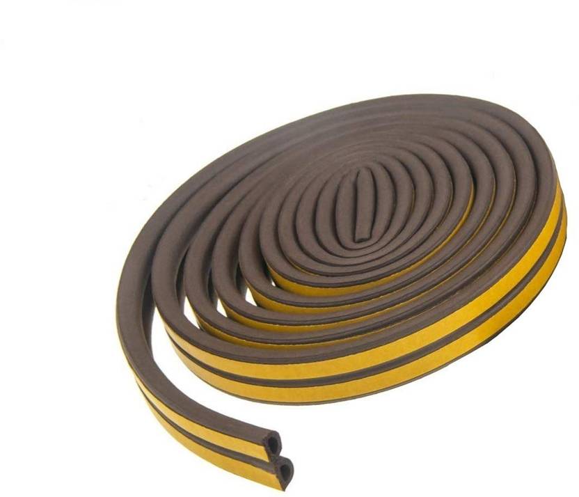 Betlex Soundproofing, Dust Proof Door/Window Self Adhesive Door Seal Strip 18 ft Brown D Shape 6 m Anti Slip Tape