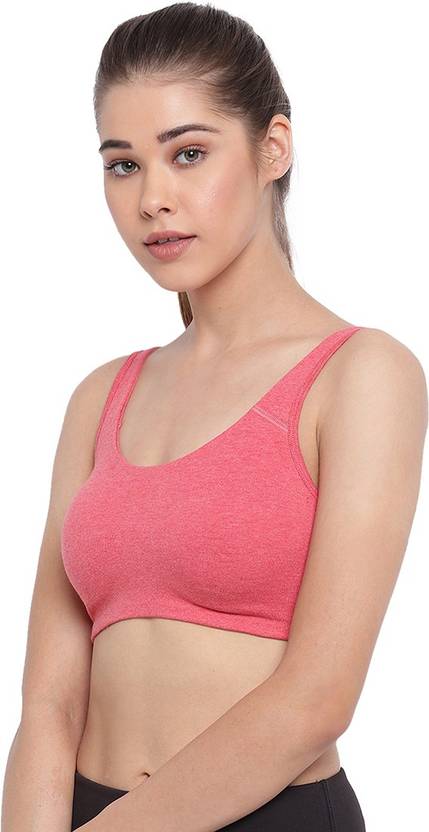 Women Sports Non Padded Bra  (Red)