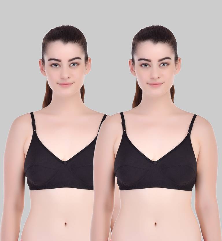 3SIX5 Pack of 2 Women Full Coverage Non Padded Bra