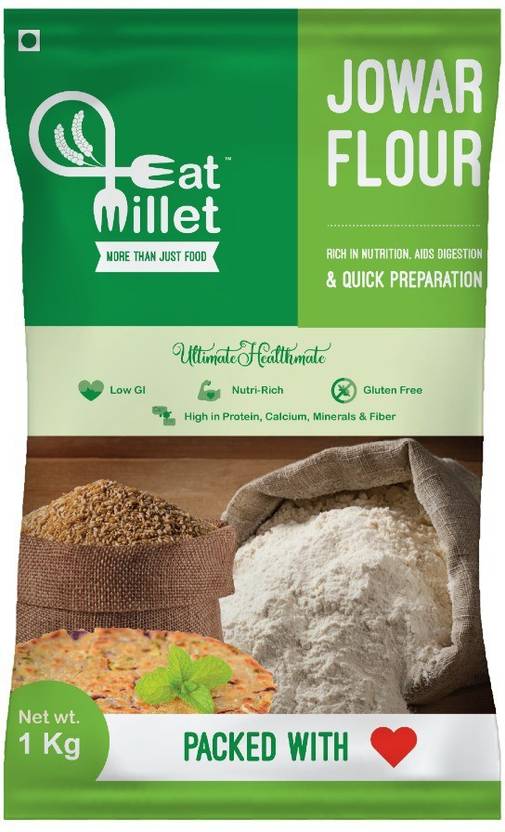 eat millet JOWAR FLOUR 1 KG PACK OF 3 Price in India Buy eat millet