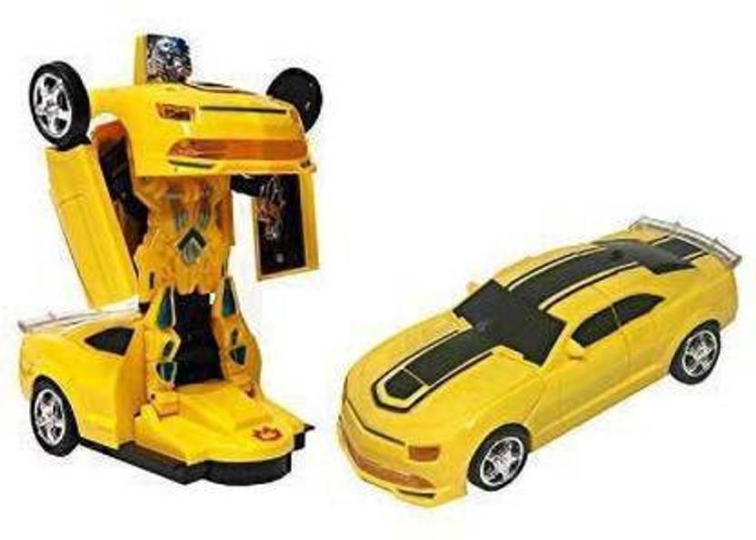 CTC CREATION Robot Car 2in1 Transform Racing Car Toy for Kids (Yellow