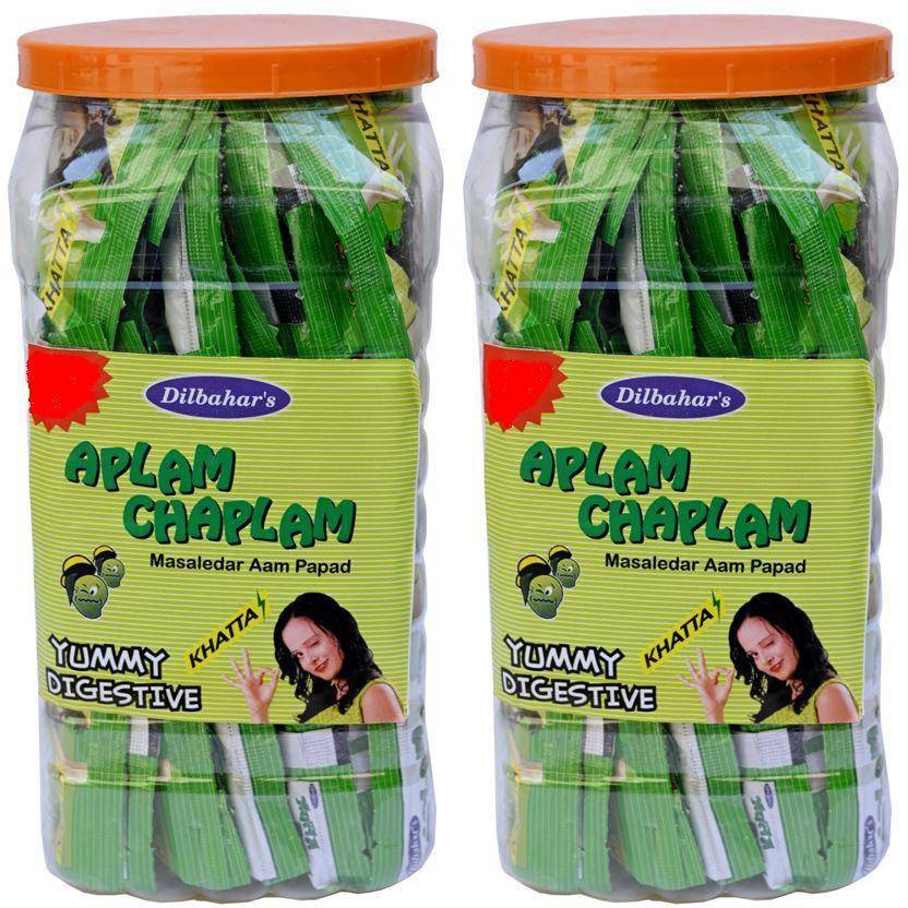 Dilbahar Aplam Chaplam Khatta Jar of 25 Pouch (Pack of 2) Mango Price