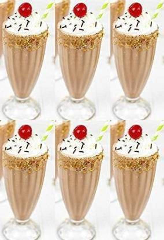 Keetoz (Pack of 6) Milkshake , Falooda Glass Mugs , Icecream Glass