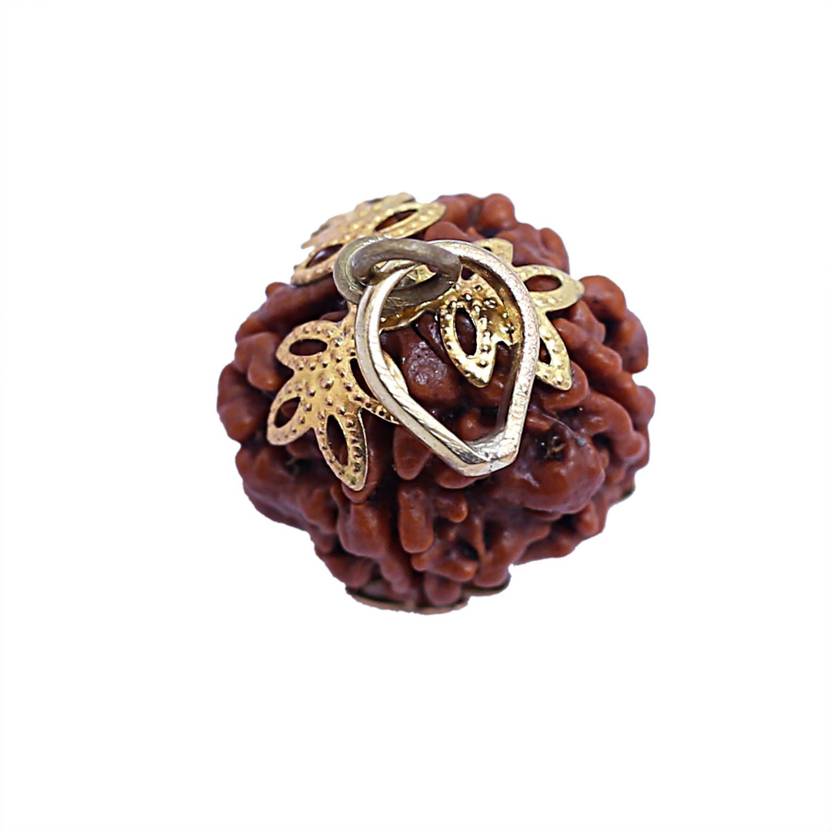 brahmgyan gallary 100% nepali Four face rudrakash with golden cap Gold-plated Wood Pendant