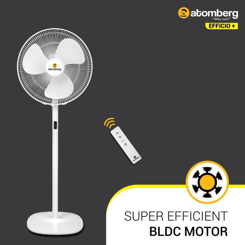 Atomberg Efficio 400 mm BLDC Motor with Remote 3 Blade Pedestal Fan