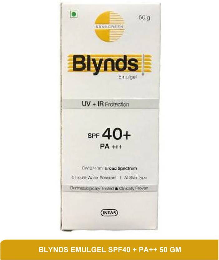 Blynds Sunscreen - SPF 50 PA+++ EMULGEL SPF40 + PA++ - best sunscreen 50g