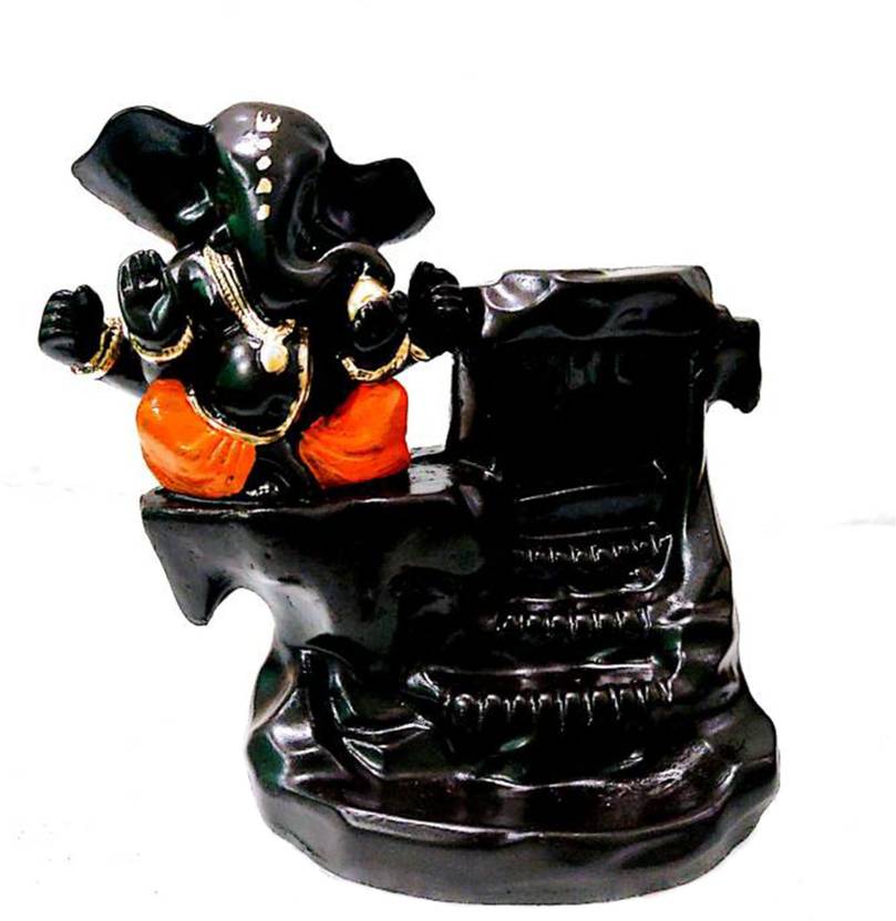 Beckonventure Handicrafted Smoke Ganesha Water Fountain Backflow incense burner with 10 Smoke Backflow Incense Cone in Incense Sticks for home Smoke ganesh in Religious Idols|smoke fountain| smoke ganesha |Lord Ganesha Idols for home decor|table decoration items|Ganesha Statue|statue for car|statue of gods|statue for home|Ganesha idol for gifts, home & Showpiece & Figurnies|ganesh Murti| ganeshjimurti |handicraftitems|decorativeitems|Showpiece gift sets| Showpiece & Figurnies|Showpieces in home| Decorative Showpiece  -  14 cm