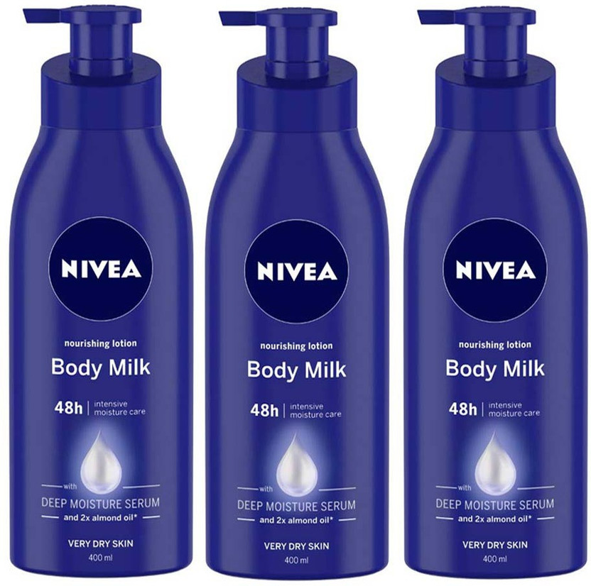NIVEA Nourishing Lotion Body Milk 400ml, Deep Moisture Very Dry