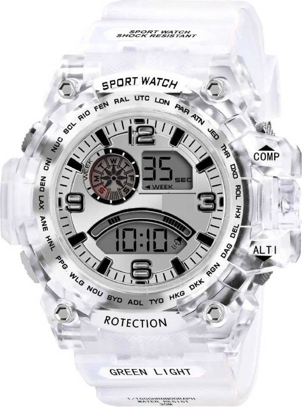 7-LED Light Alarm Premium Quality Semi Water&Shock Resistant WatchWrist Digital Watch  - For Men New Sports Digital Watch ( Day And Date And Time Chronograph )