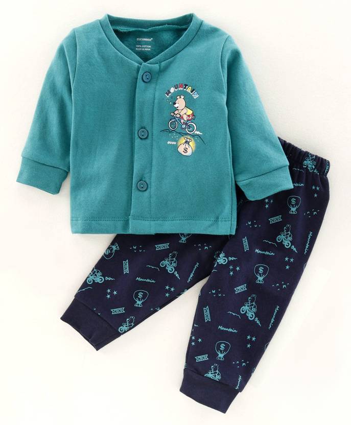 Cucumber Baby Boys & Baby Girls Casual Tshirt Pyjama Price in India