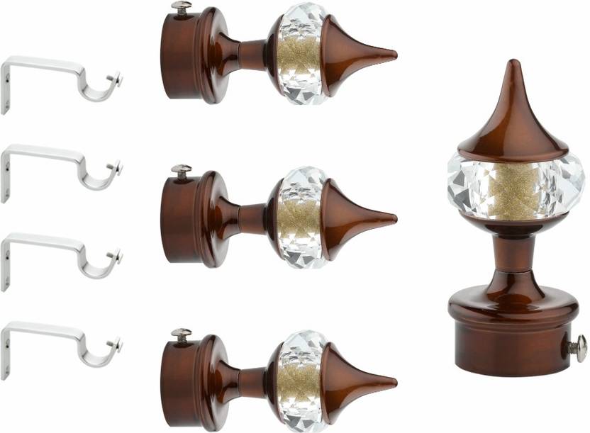 Florina Brown Rod Rail Bracket, Curtain Knobs Price in India Buy Florina Brown Rod Rail