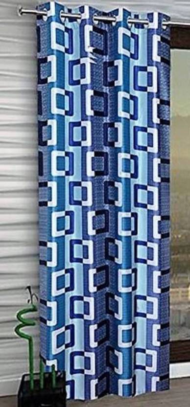 Styletex 213 cm (7 ft) Door Polyester Semi Transparent Curtain Single Curtain