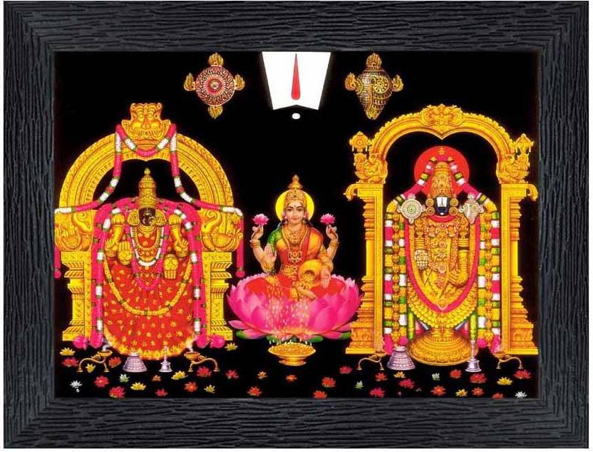 pnf Tirupati Balaji - Lord Venkateswara Religious Photo Frames-22368 Digital Reprint 8 inch x 6 inch Painting