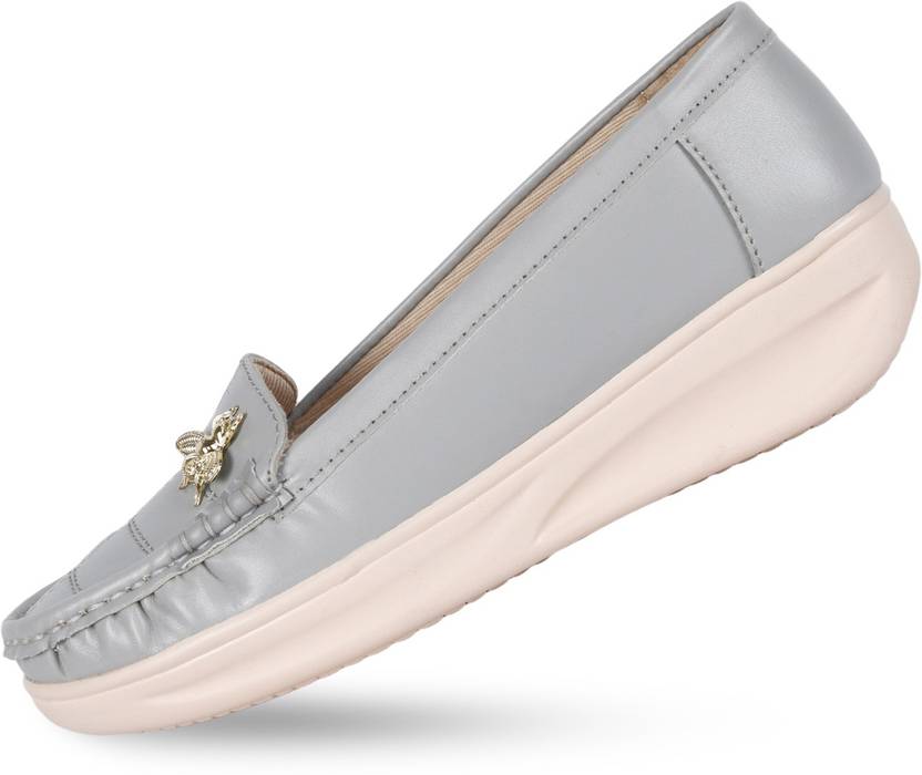 Ballet Flats For Women's Bellies For Women  (Grey)