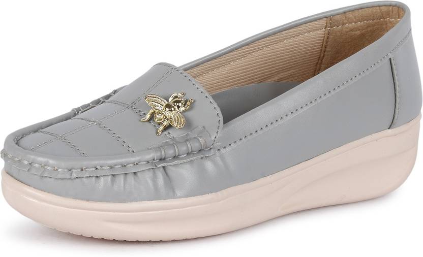 Ballet Flats For Women's Bellies For Women  (Grey)