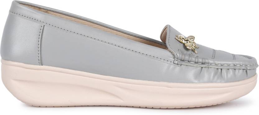 Ballet Flats For Women's Bellies For Women  (Grey)
