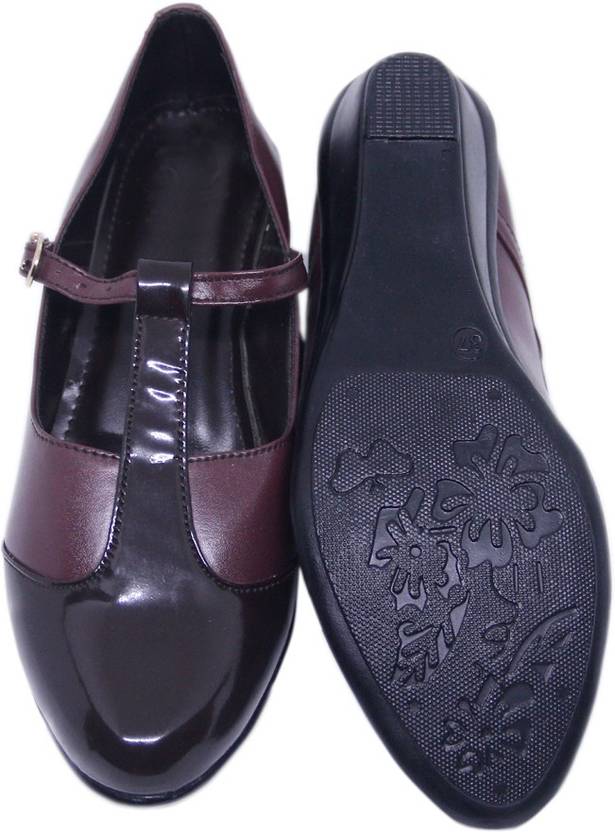 Women heel sandal bellies Burgundy Wedges Sandal