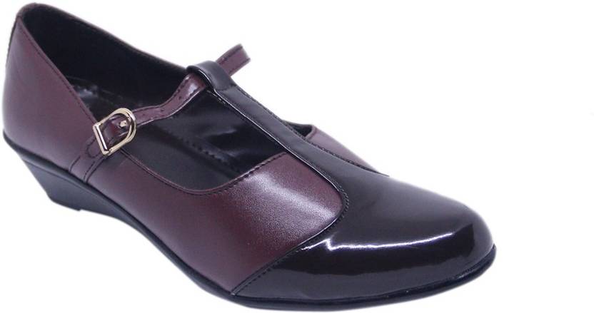 Women heel sandal bellies Burgundy Wedges Sandal