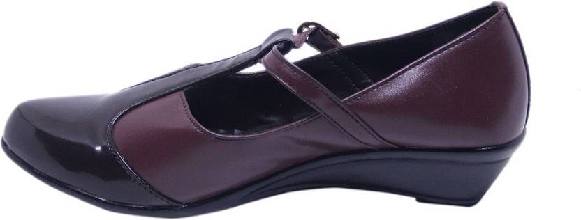 Women heel sandal bellies Burgundy Wedges Sandal