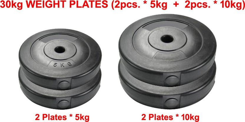 L'AVENIR 30kg Fitness Weights (2x10kg + 2x5kg) - Image 1