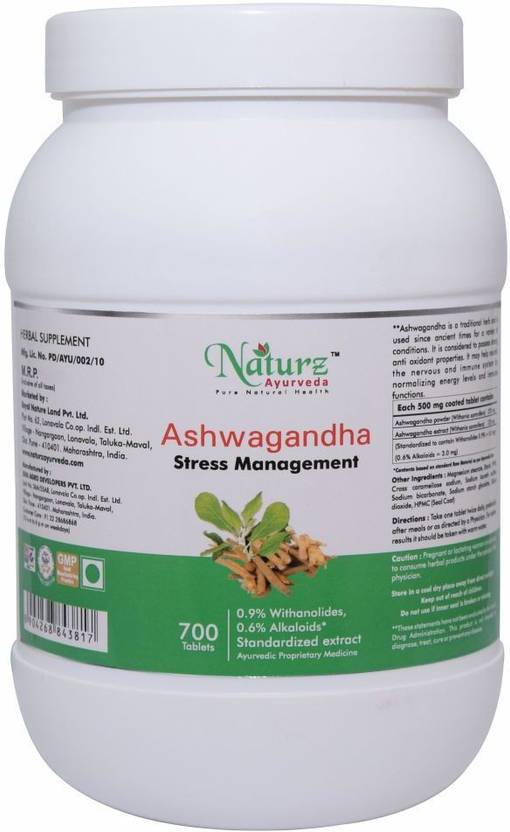 Naturz Ayurveda Ashwagandha 700 Tablets (Pack of 5) Price in India