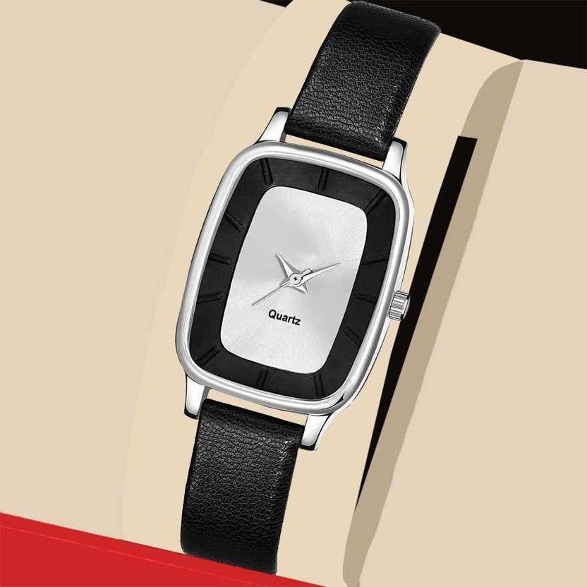 Bifrost Analog Watch - For Girls NEW ARRIVAL SQUARE WOMEN'S GIRLS FESTIVAL_PARTY_PROFESSIONAL WEAR WHITE DIAL STEEL CHAIN LEATHER BELT TRACK DESIGNER FAST SELLING TRENDY & STYLISH WATCH FOR WOMEN_LADIES