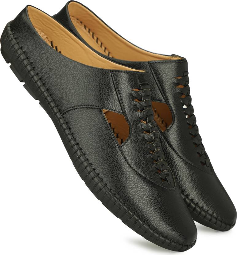 Shoes villa Men's Half Back Open Premium Quality leather shoe. Loafers