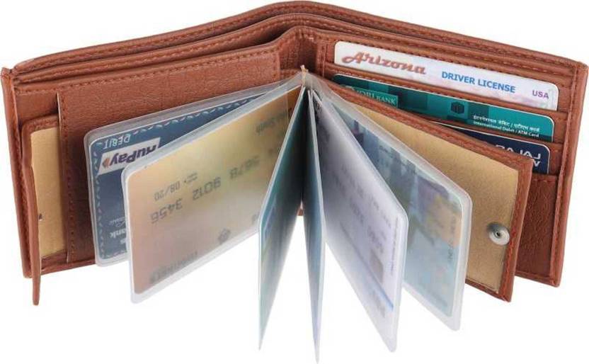 theFitSquare Men Casual Tan Artificial Leather Wallet - Mini