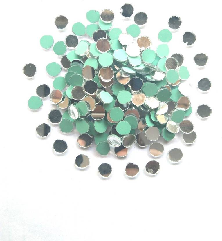 Atifa embroidery material 6mm round shape mirror for embroidery, craft,decoration and jewellery making(300 pieces)