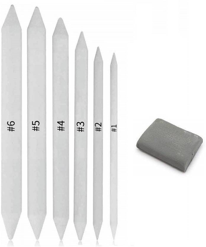 Definite Kneadable Eraser and White Paper Blending