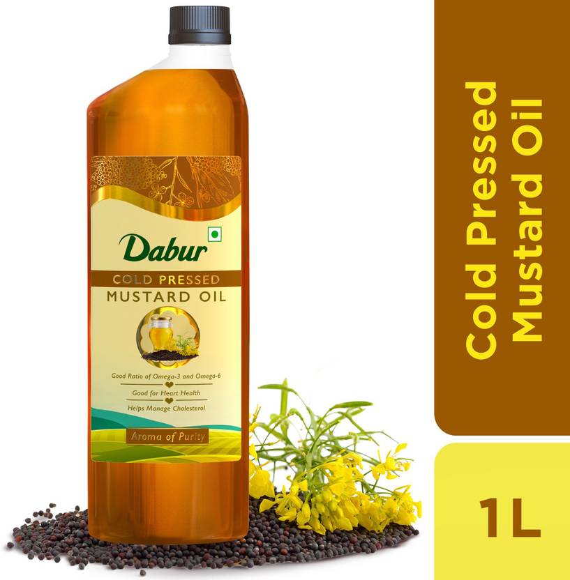 Dabur Cold Pressed Mustard Oil Good for Heart Health, Manages
