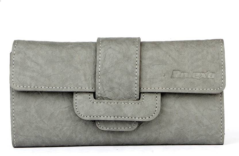 ROLEXO Women Evening/Party, Travel, Ethnic, Casual, Trendy, Formal Grey Artificial Leather Wallet