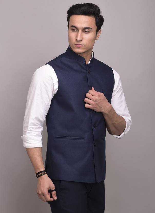 Men Solid Nehru Jacket