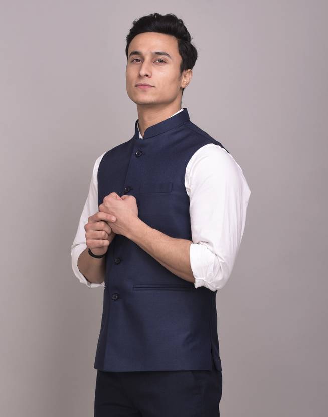 Men Solid Nehru Jacket