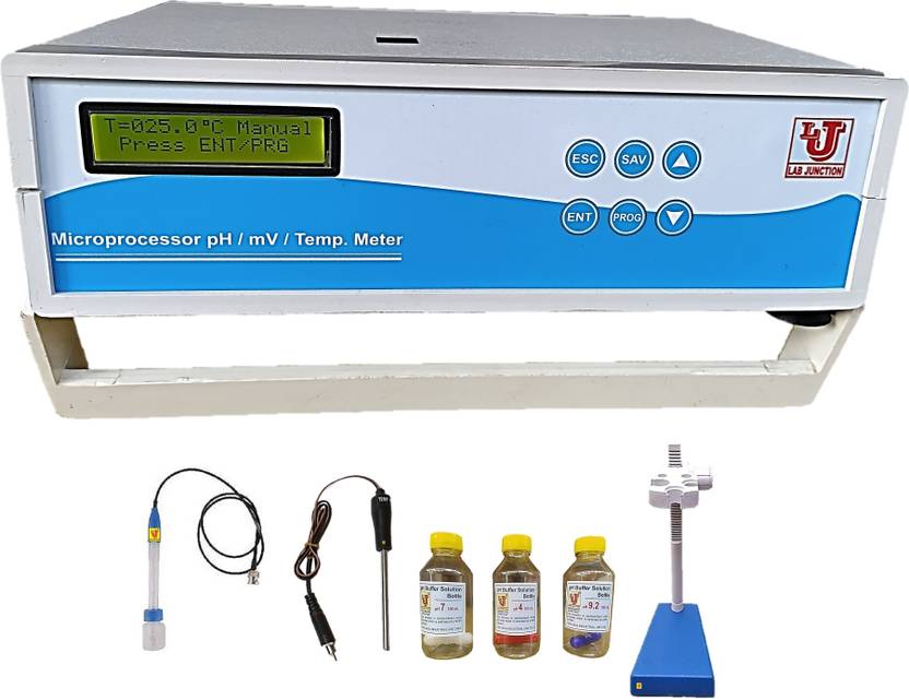 Lab Junction pH Meter,Microprocessor pHmVTemperature Meter 3 Point Calibration LJ1011 as per