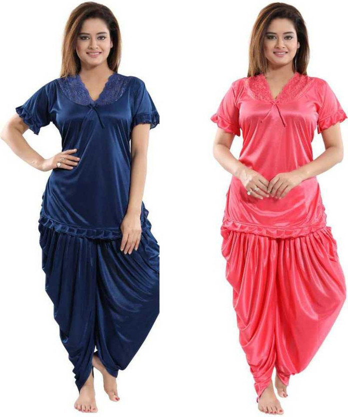 FusionVilla Women Nighty Set - Buy 
