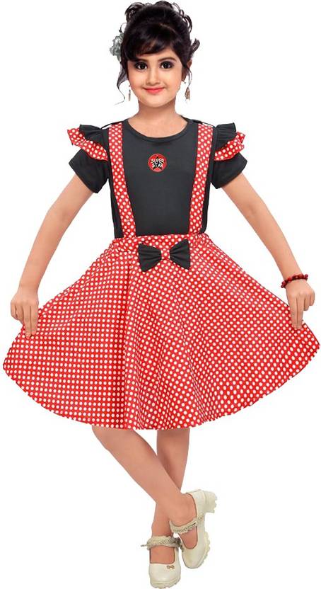 carrydreams Girls Midi/Knee Length Casual Dress