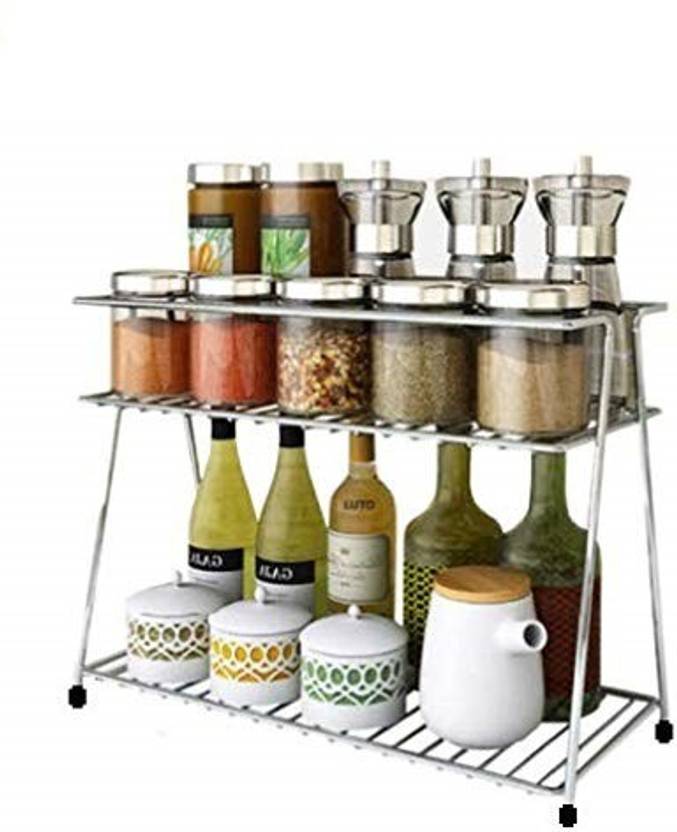 SEASPIRIT Containers Kitchen Rack Steel Kitchen 2 Tier Shelve Older ...