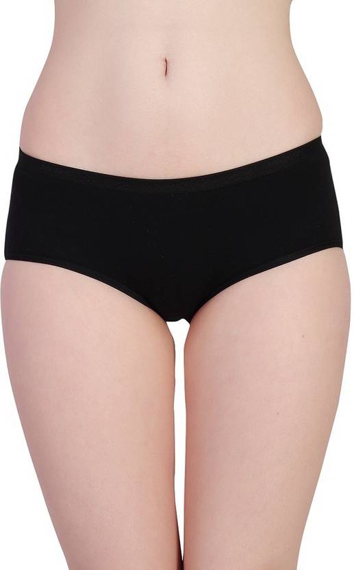 PLUMBURY Women Periods Black Panty