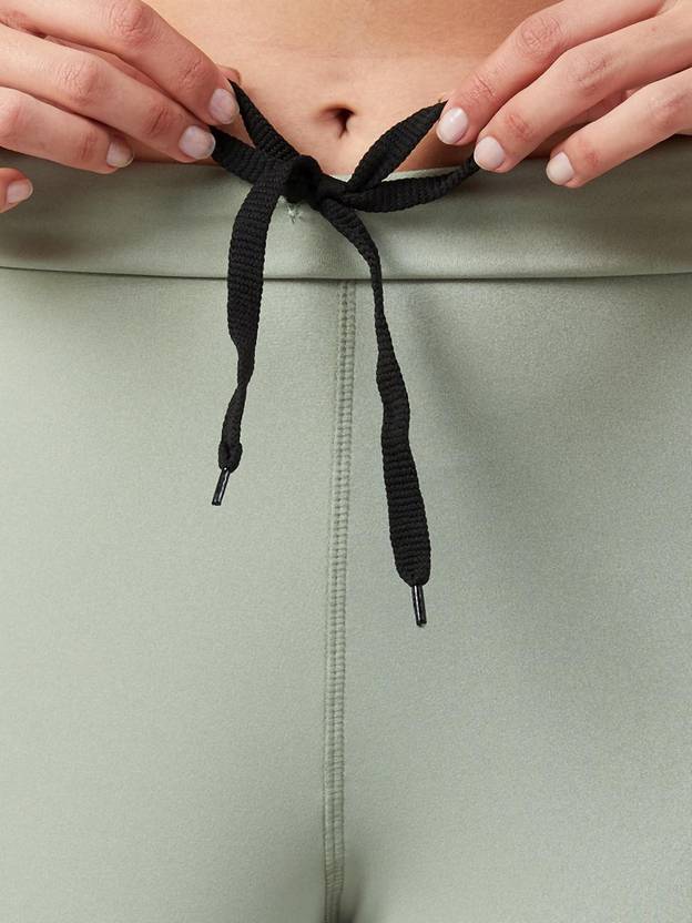 Solid Women Light Green, White Tights