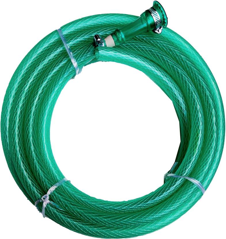 MAQ 3 Meter 1/2" Inch PVC Green Braided Hose Pipe Suitable For