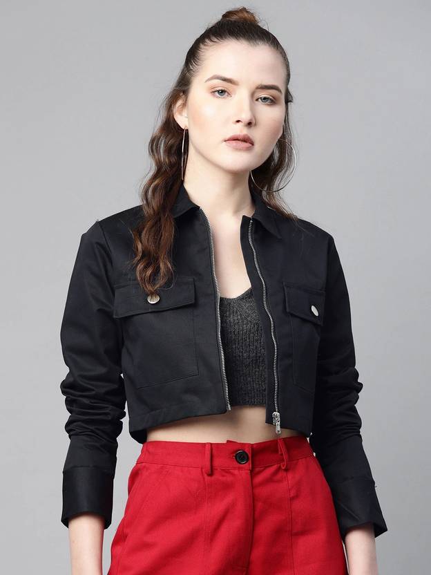 Popnetic Women Solid Casual Jacket