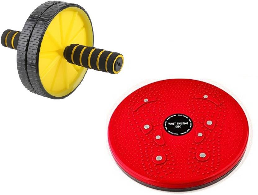 SIDHMART Tummy Twister & Ab Wheel Roller Combo Trimmer Abs Exerciser