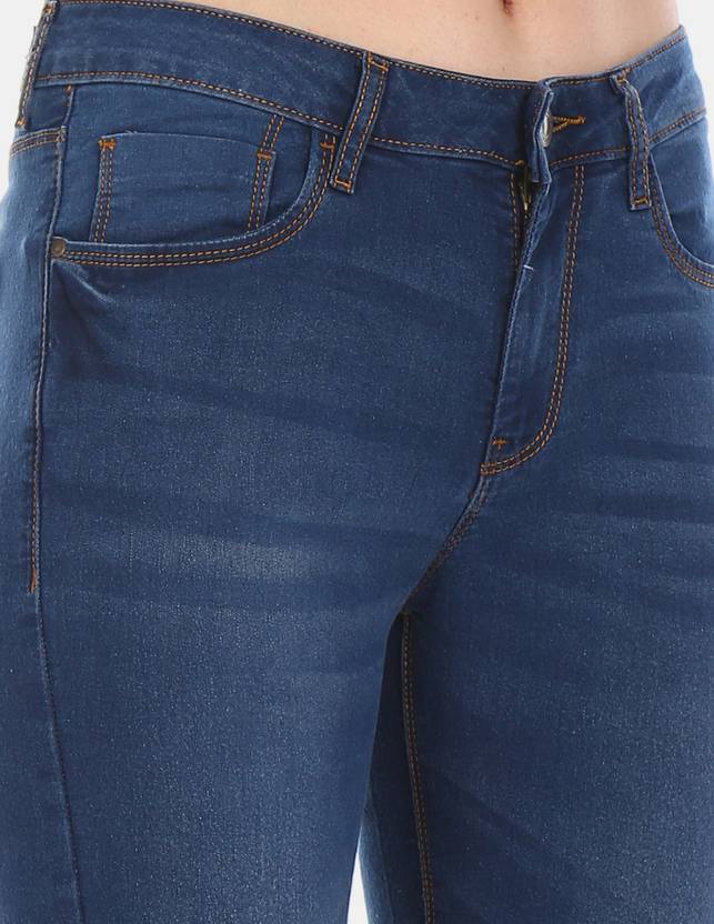 Women Skinny High Rise Blue Jeans