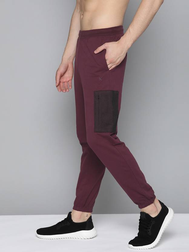 HRX by Hrithik Roshan Solid Men Maroon Track Pants Buy HRX by Hrithik