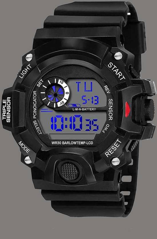 Sports Young Look Boys Watch Digital Watch Digital Watch  - For Men Shock New Black ARMY Sport - Casual , Gym& Party Wear Designer Digital Multi Function Durable Chronograph