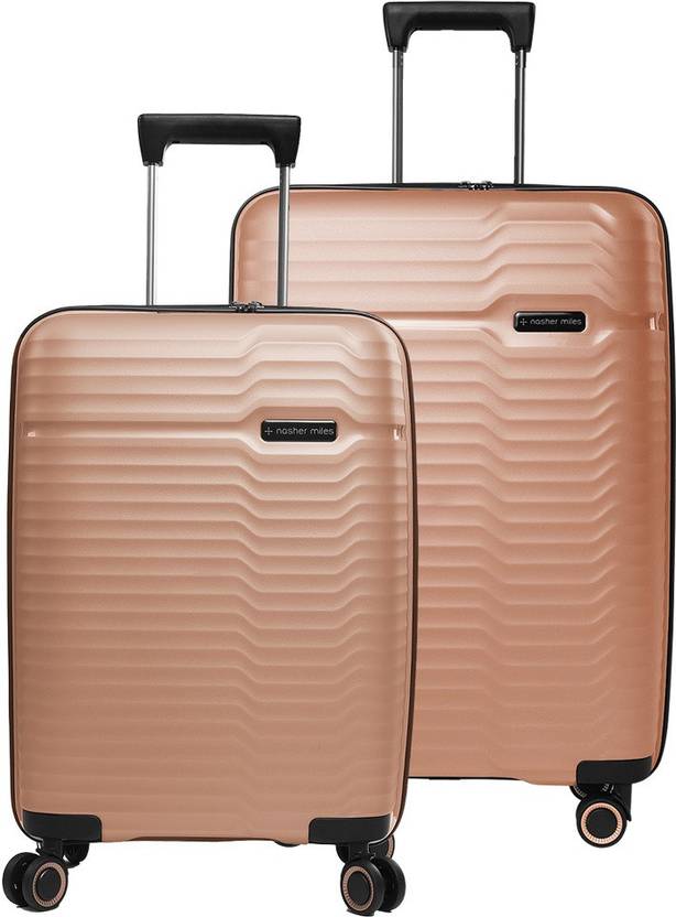 NASHER MILES Sahara Hard-sided Polypropylene Luggage Set of 2 Golden