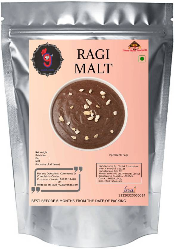 99Auth 2.5kg Energy Enhance Original Pure Ragi Malt/Ragi powder malt