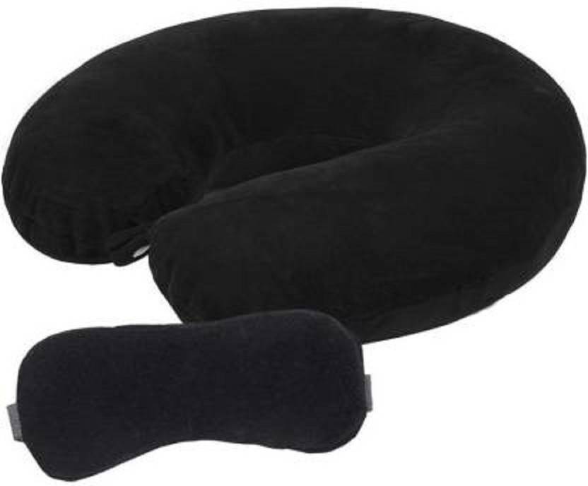 Everyonic Neck Pillow Eye Mask - Combo Airline Travel Neck Pillow Sleeping Pillow with Sleeping Eye Mask Travel Eye Mask Great for Long Road Trips and Flights Neck Pillow & Eye Shade